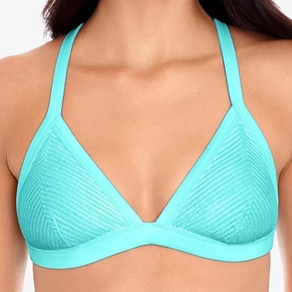Salt + Cove Other - Salt + Cove Crochet X-Back Triangle Bikini Top Aqua Sea XL XLarge NWT